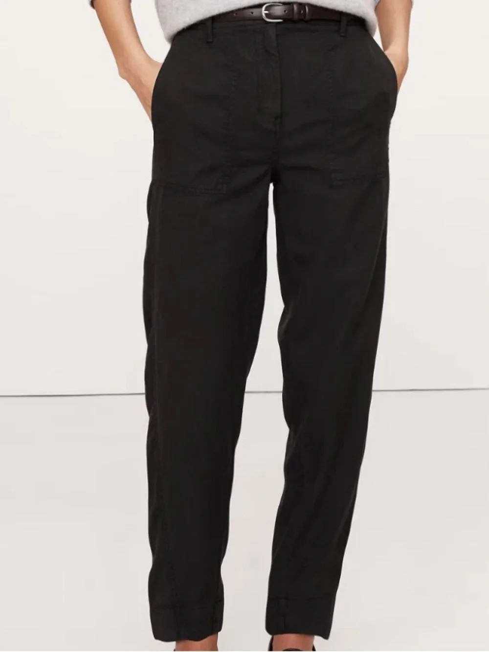 Banana Republic SUPER-SOFT SOMA HIGH-RISE RELAXED BARREL LEG PANT black size M